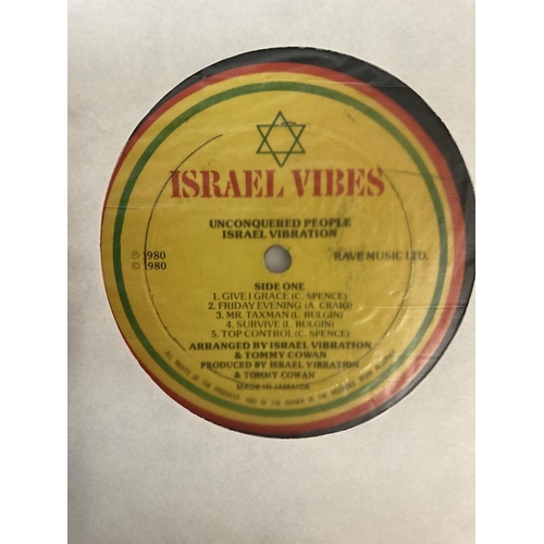 297 - A Very rare Israel Vibration, Unconquered People. Vinyl Ex, Also pro cleaned