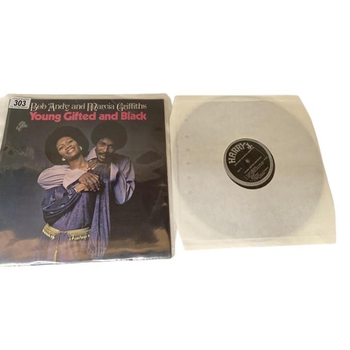 303 - Bob Andy & Marcia Griffiths, Young Gifted & Black. JA Press / UK Sleeve. Vinyl VG, Cover Ex. Pro cle... 