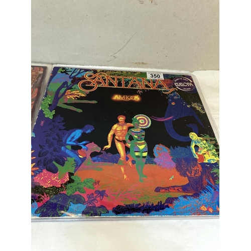 350 - 2 Santana Amigos, 1st Press A1/B1. Vinyl ex & 1 Other. Both pro cleaned.