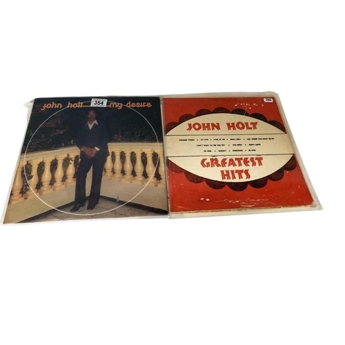 354 - 2 John Holt albums, Greatest hits studio 1 label & My Desire. Both vinyl vg, Covers used.