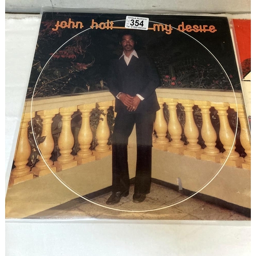 354 - 2 John Holt albums, Greatest hits studio 1 label & My Desire. Both vinyl vg, Covers used.