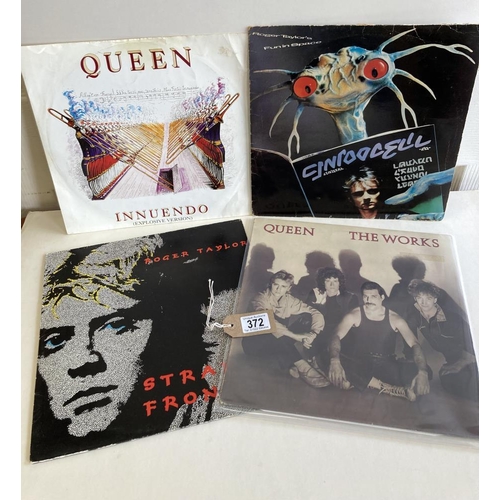 372 - A quantity of Queen LPs, 12In singles & Laser disc