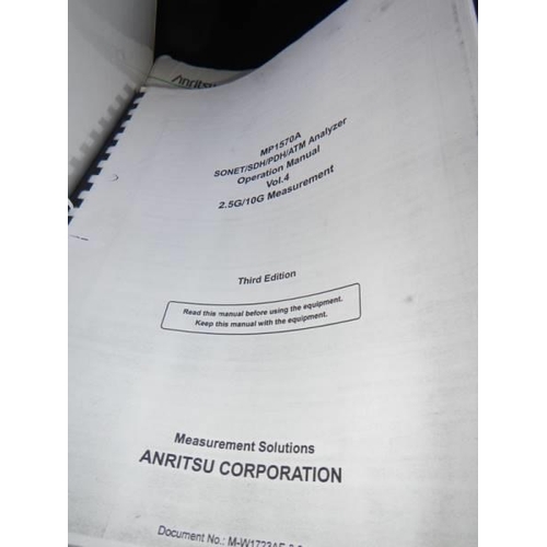 1730 - An Anritsu Spectrum analiser MP1570A with testing modules and manuals. COLLECT ONLY.