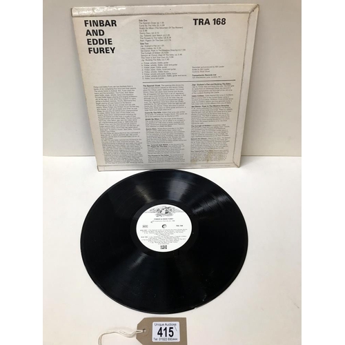 415 - Finbar & Eddie Furey. 1st Press TRA168. Vinyl V-Good, Cover Ex