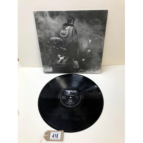 418 - Who, Quadrophenia. Gatefold track records. With booklet. Vinyl V-Good+