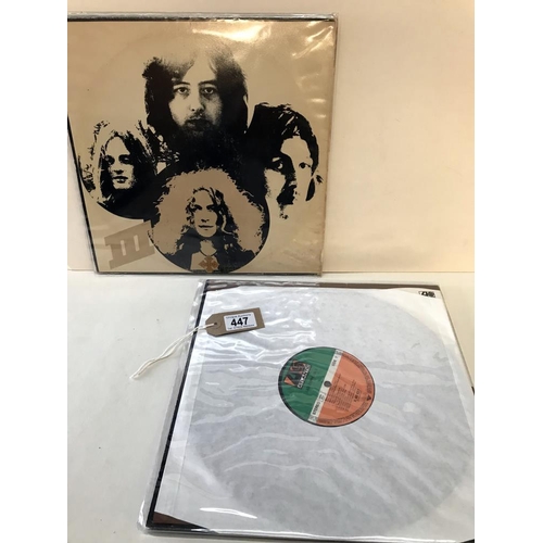 447 - Led Zeppelin 2 & Led Zeppelin 3 Vinyl V-Good