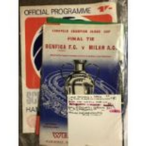 654 - A collection of football programs, memorabilia