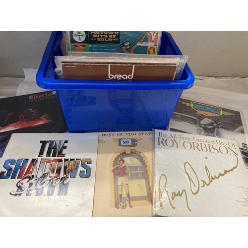 509 - A box of mixed LPs, Elton etc