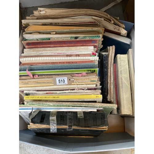 510 - A box of vintage music books