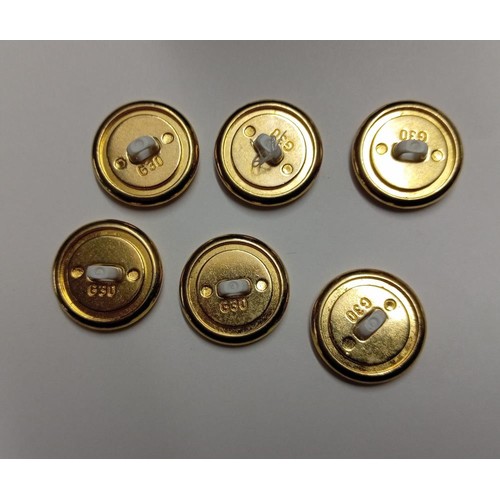 308 - A set of six 20th century dress buttons.