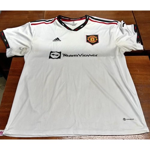 1736 - Three official Adidas Manchester United shirts,