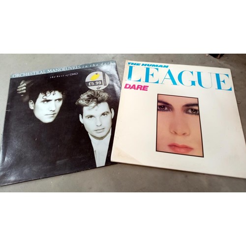 153 - 40+ 1980's LPs including Huey Lewis, ABC, Nik Kershaw etc Vinyl mixed con, Covers used