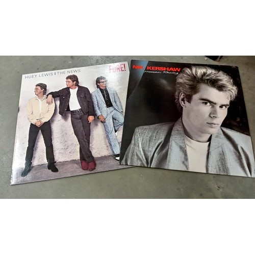 153 - 40+ 1980's LPs including Huey Lewis, ABC, Nik Kershaw etc Vinyl mixed con, Covers used