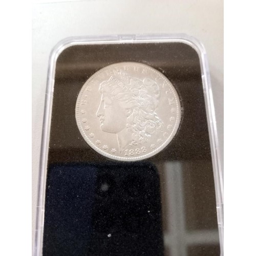 1105 - The Complete Morgan Dollar Mint Mark Collection in silver.  In a wooden case.