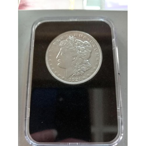 1105 - The Complete Morgan Dollar Mint Mark Collection in silver.  In a wooden case.