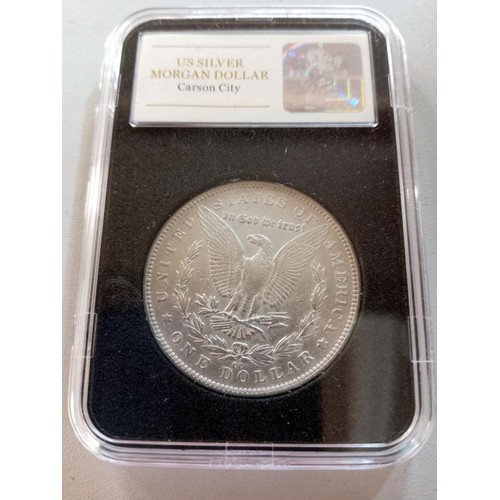 1105 - The Complete Morgan Dollar Mint Mark Collection in silver.  In a wooden case.