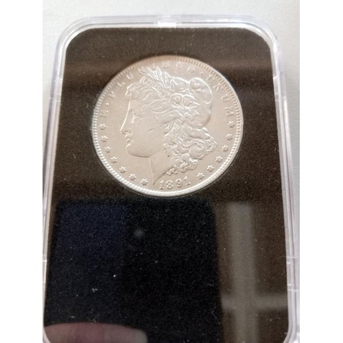 1105 - The Complete Morgan Dollar Mint Mark Collection in silver.  In a wooden case.