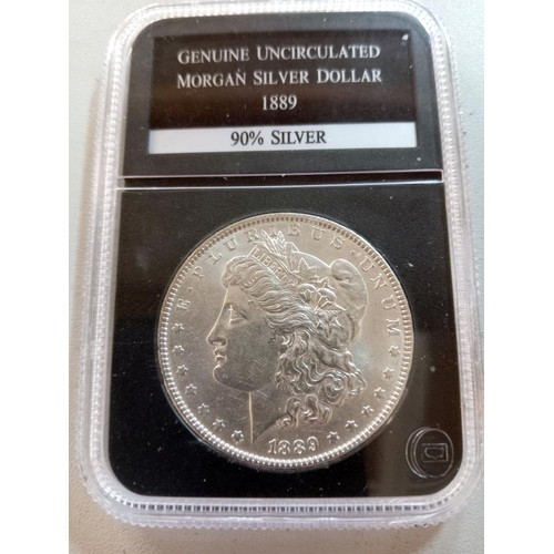 1105 - The Complete Morgan Dollar Mint Mark Collection in silver.  In a wooden case.