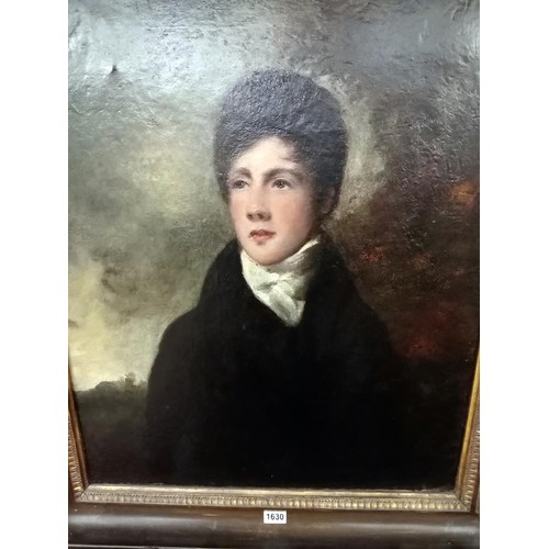 1630 - An early Victorian oil on canvas portrait of John George Calthrop, 1760-1806, Gosberton, COLLECT ONL... 