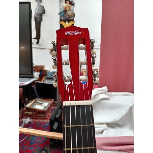 105 - A Music Alley acoustic guitar Model MA-34-N (Stand not included) COLLECT ONLY