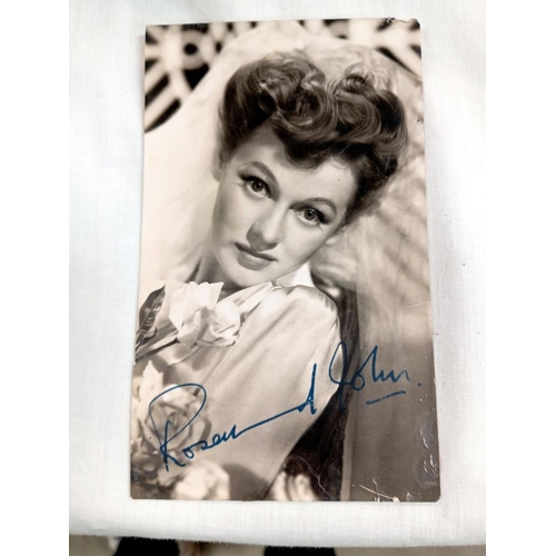 220 - A signed photograph of Rosamund John & Connie Francis 1958 programme