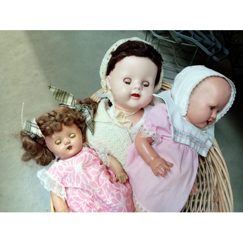 30 - Three vintage dolls.