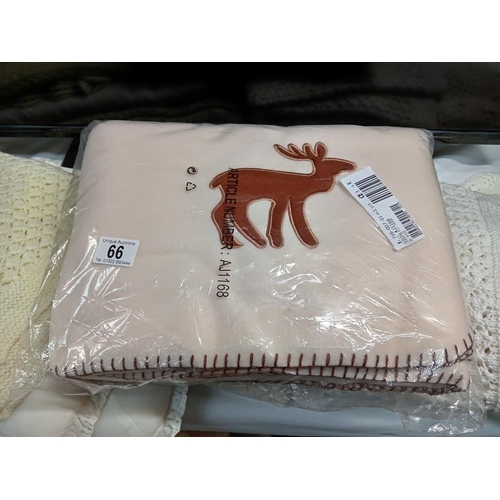 66 - A quantity of babies blankets