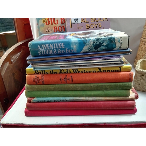 88 - A quantity of vintage boys books etc