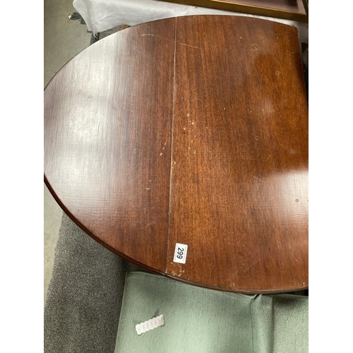 299 - A mahogany drop leaf table  75 x 35cm leaves 37cm each 109cm overall COLLECT ONLY