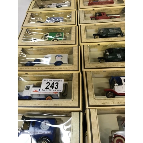 243 - A quantity of approximately 20 boxed Lledo diecast vehicles