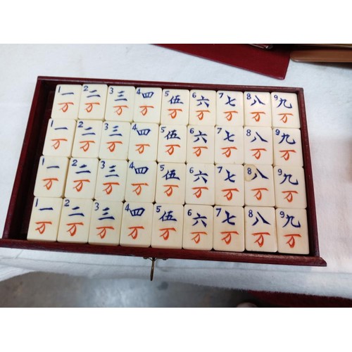 1437 - A good early 20th century Mah Jong set (with later additional stands).