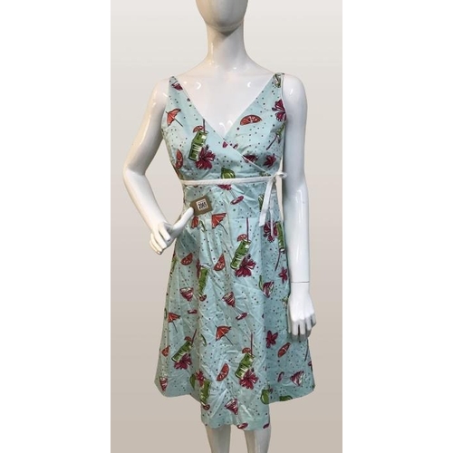 2065 - 1960's style Retro Dress. Hawaiian Punch Design. Size 6. New with Tags