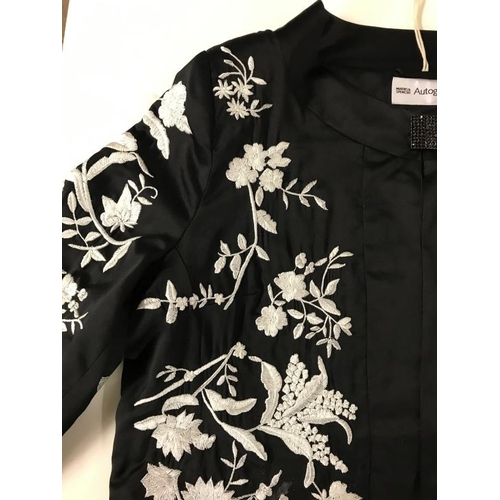 2067 - Autograph Short Jacket with embroidery flower design A/F. Size 14