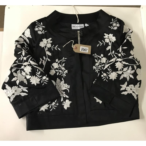 2067 - Autograph Short Jacket with embroidery flower design A/F. Size 14