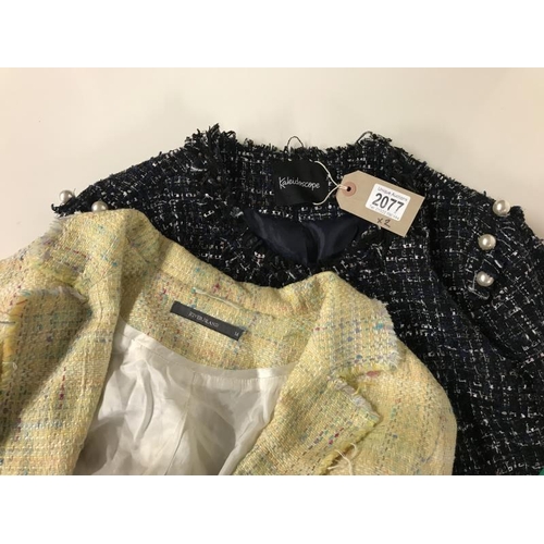 2077 - Two Woven boucle jackets. River Island size 12 and Kaleidoscope size 14