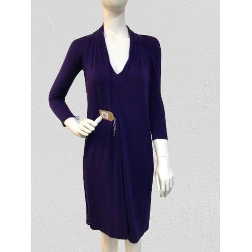 2091 - Paul smith black label purple dress, deep v neck size medium