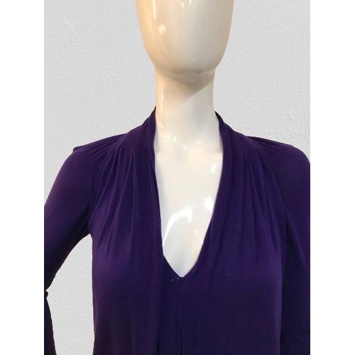 2091 - Paul smith black label purple dress, deep v neck size medium