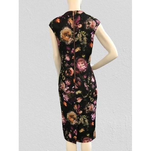 2092 - Ted baker London pencil dress floral print, size 2 ,uk 10