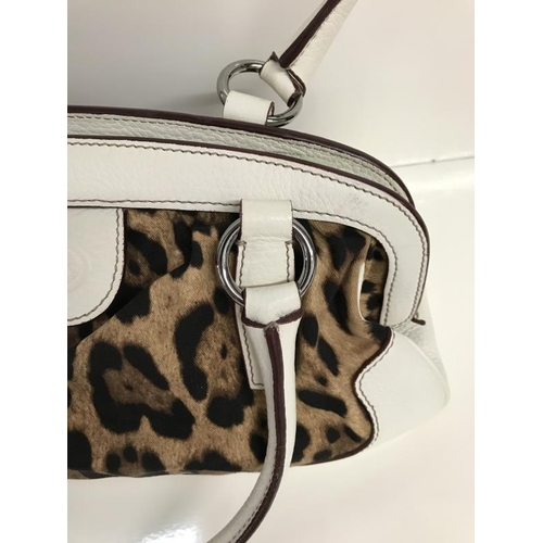 2127 - Beautiful handbag 
Cream and Leopard print