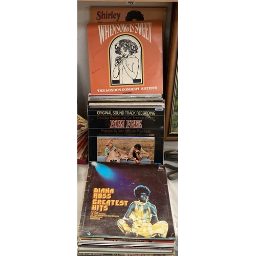 489 - A large quantity of LP records inc Elvis, Abba, etc