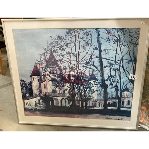 493 - A good pair of framed and glazed continental scenes