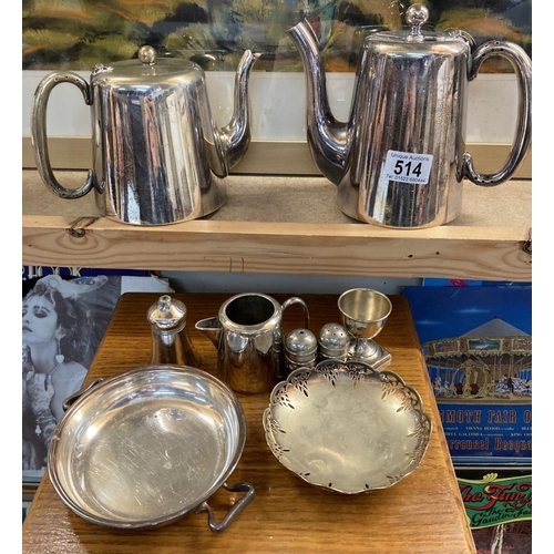 514 - A quantity of silver plate items