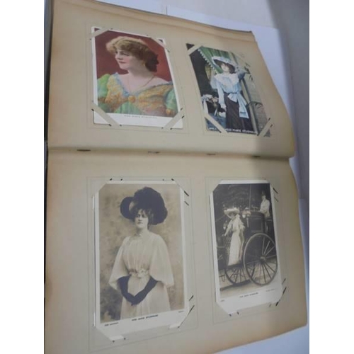 106 - An album of approximately 190 Edwardian mainly glamour postcards.