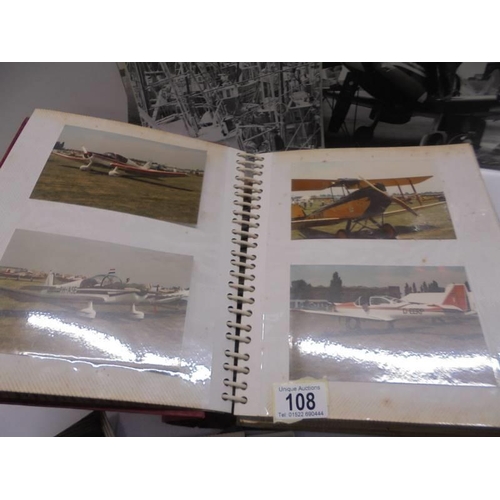 108 - An album of approximately 140 aircraft photographs and a quantity of loose photographs.