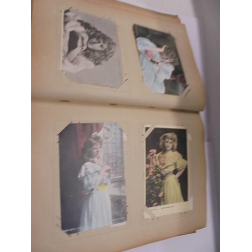 106 - An album of approximately 190 Edwardian mainly glamour postcards.