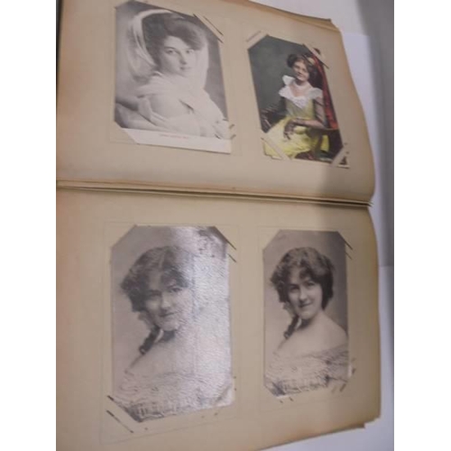 106 - An album of approximately 190 Edwardian mainly glamour postcards.