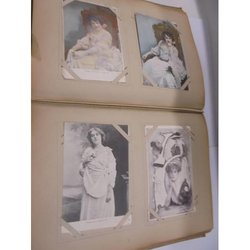 106 - An album of approximately 190 Edwardian mainly glamour postcards.