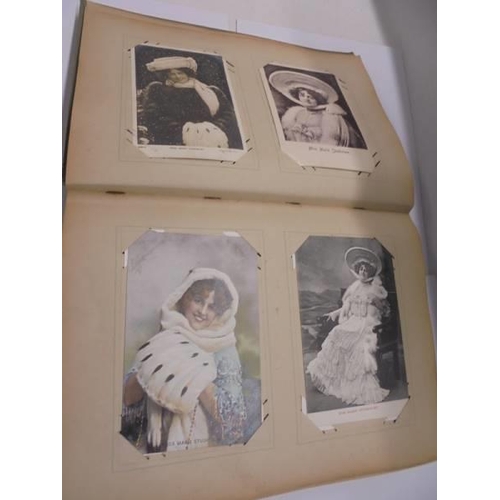 106 - An album of approximately 190 Edwardian mainly glamour postcards.