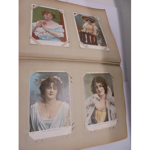 106 - An album of approximately 190 Edwardian mainly glamour postcards.