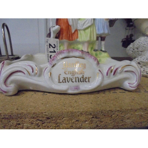 213 - A Yardley English Lavendar soap dish.